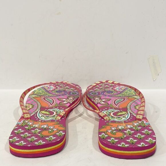Vera Bradley Floral Flip Flop Slip On Sandals Womens Sz 9-10 colorful Hippy Chic - Picture 3 of 8